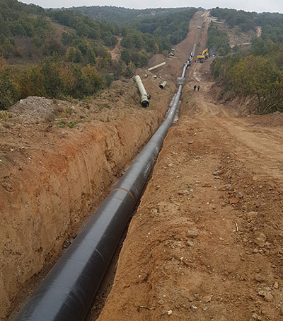 Kızılcık Dere Cebri Boru Montajı